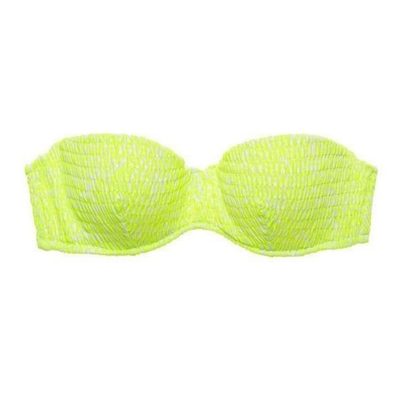 [VS] Strapless Bright Yellow Swim Bikini Top - Picture 1 of 5